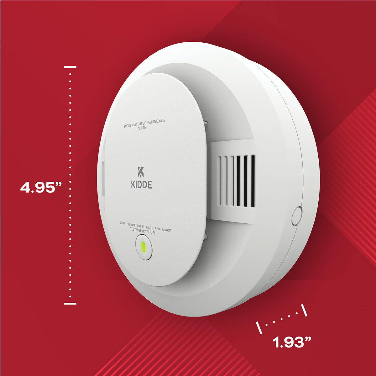 Smoke & Carbon Monoxide Detector, AA Battery Powered, 1 Pack V169513