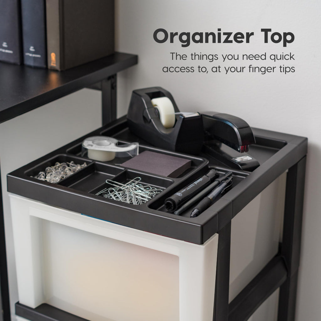 3 Drawer Rolling Storage Cart Q8577