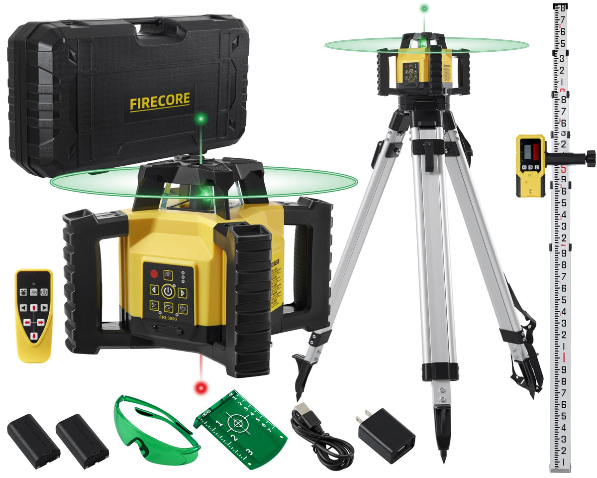 Green Self-Leveling Rotary Laser Level Kit with Tripod O8584