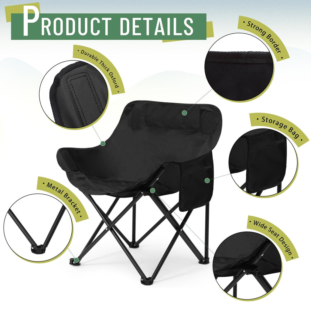 2 Pack Folding Camping Chairs I4186