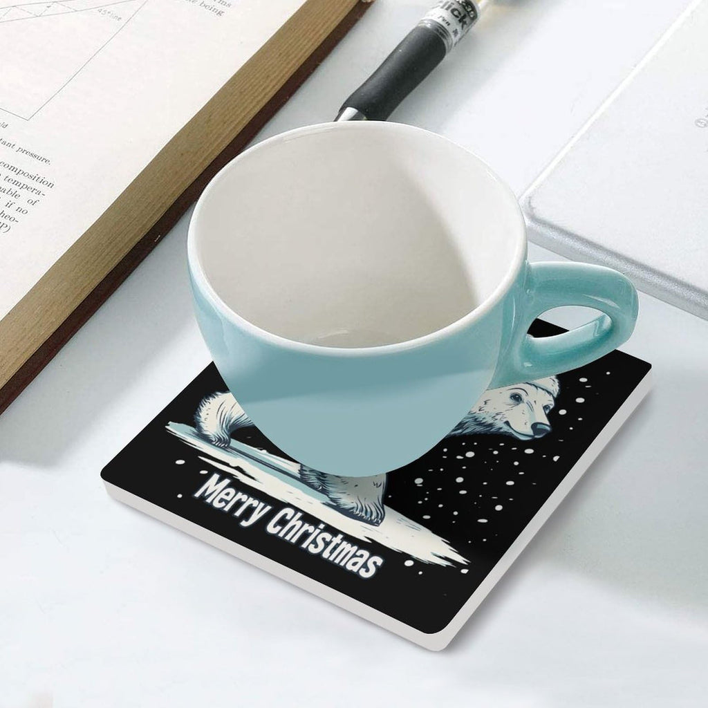 White Ceramic Coasters Set E797