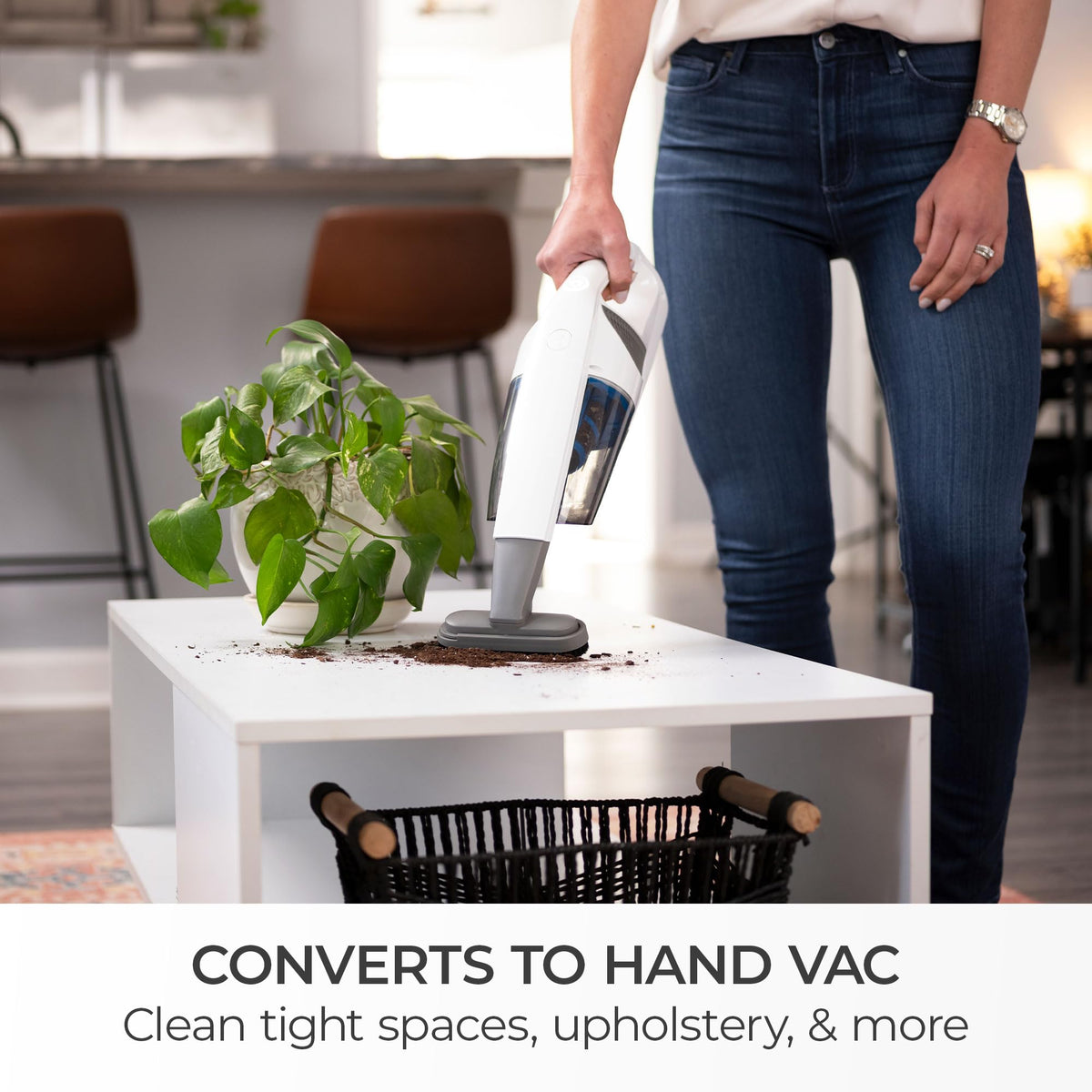 Cordless Stick Vacuum Lightweight Cleaner 2-Speed Suction T98528