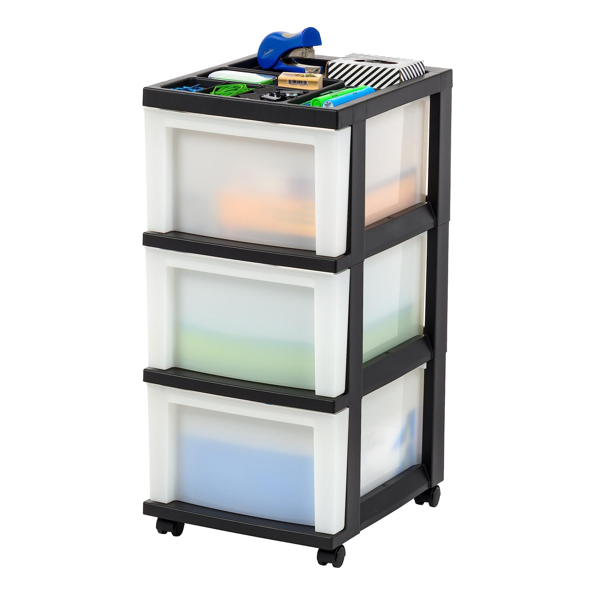 3 Drawer Rolling Storage Cart Q8577