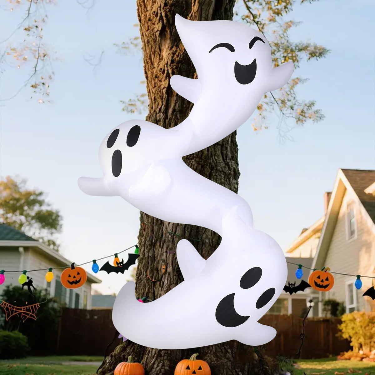 8ft Light Up Inflatable Ghosts R6758
