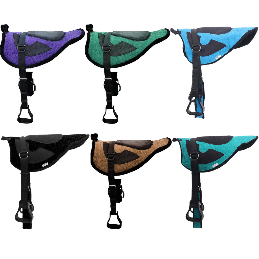 Suede Bareback Pad with Girth & Stirrups P26602