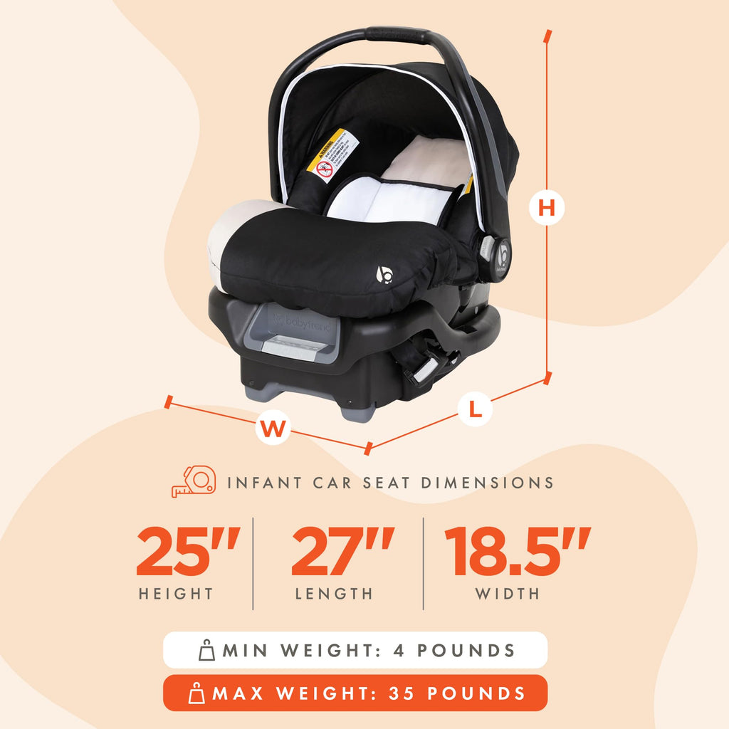 Khaki Infant Car Seat with Cover and Harness L4301