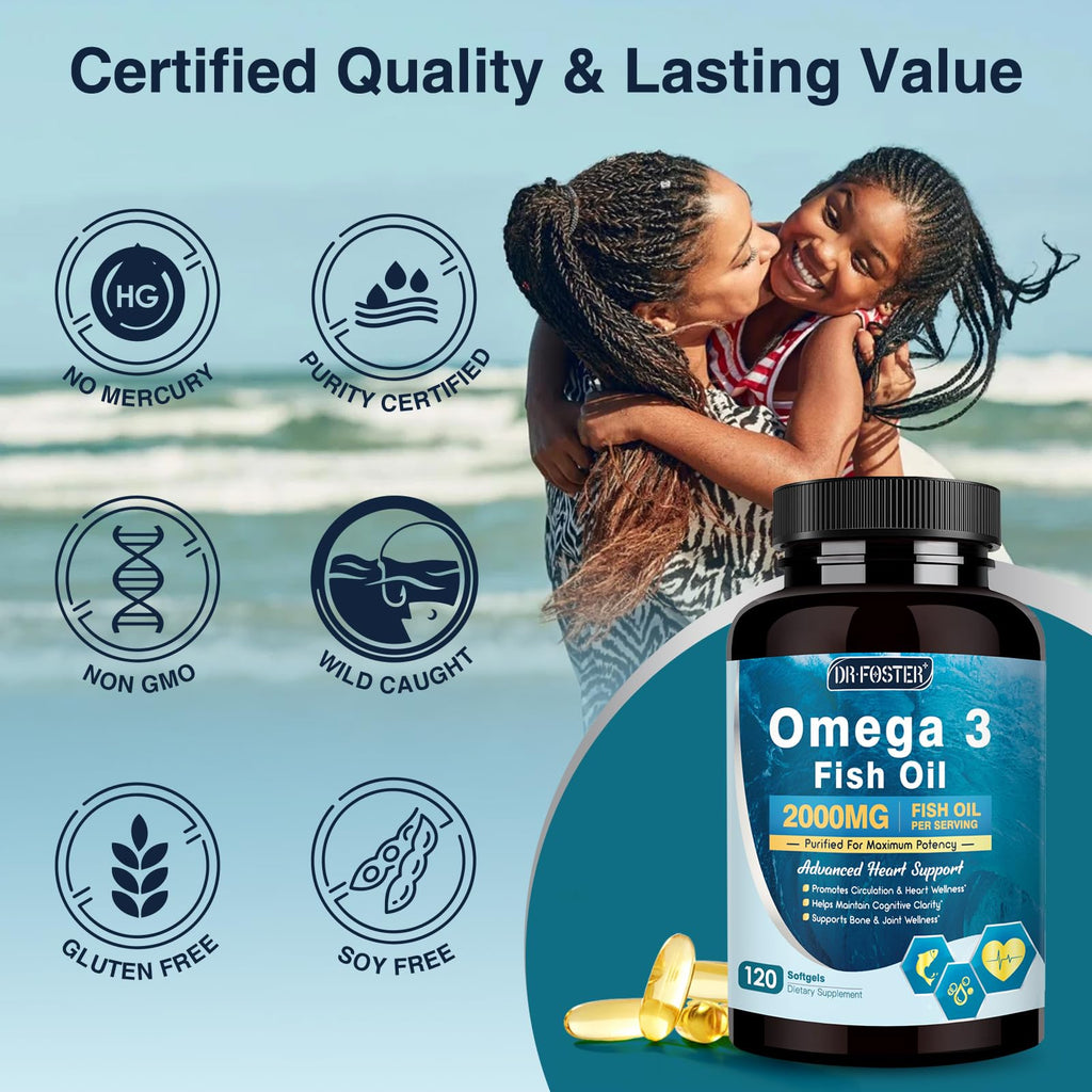 Omega-3 Fish Oil 2000mg 120 Softgels D3657