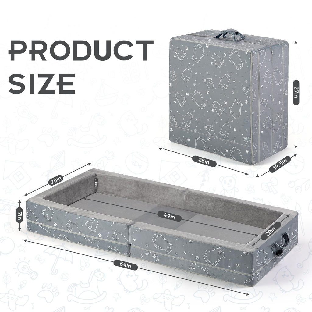 Portable Foldable Soft Foam Toddler Travel Bed V213462