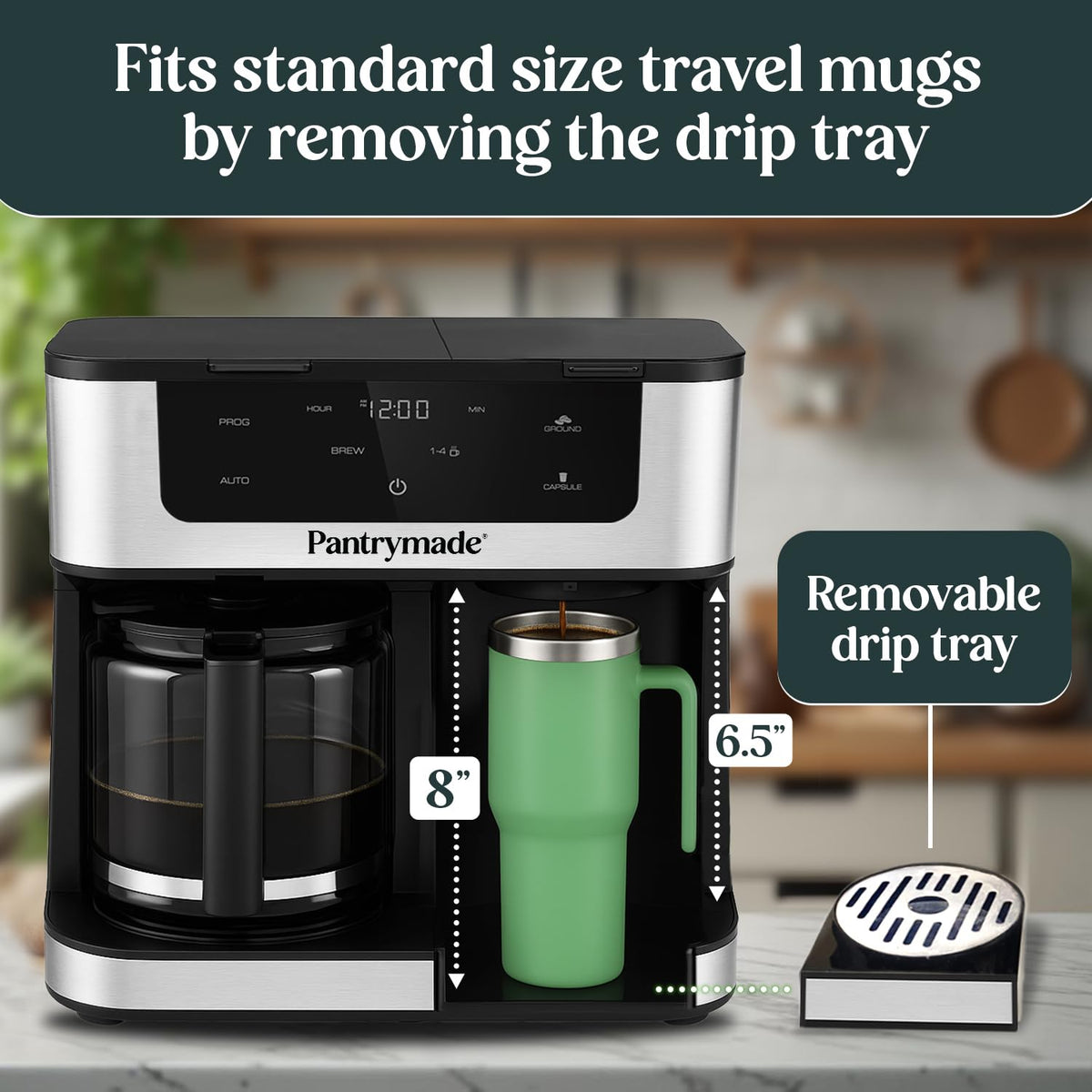 Black Dual Brew 12-Cup Coffee Maker Z89035