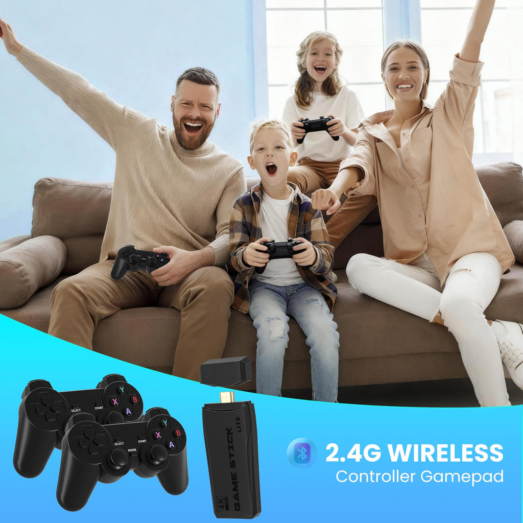 Retro Game Console with 2.4G Wireless Controllers D352