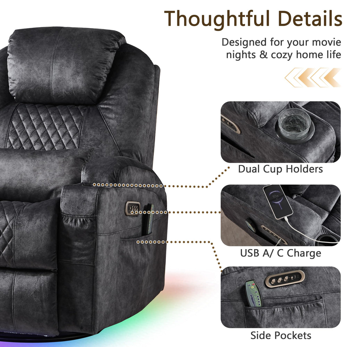 Power Swivel Rocker Recliner Chair S972686