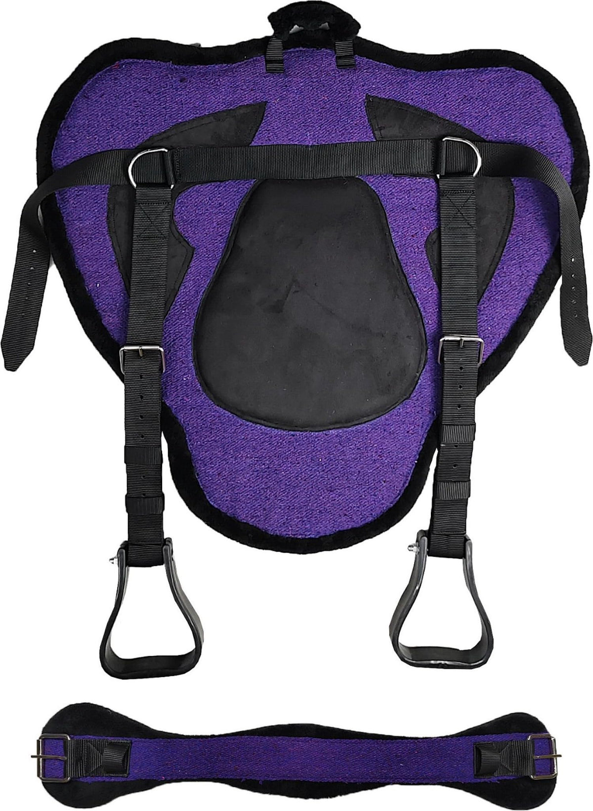 Suede Bareback Pad with Girth & Stirrups P26602