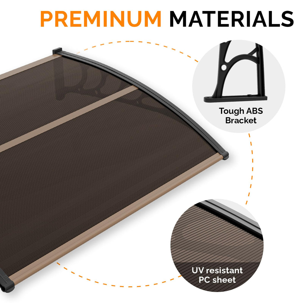 40" x 60" Polycarbonate Door Awning W13441