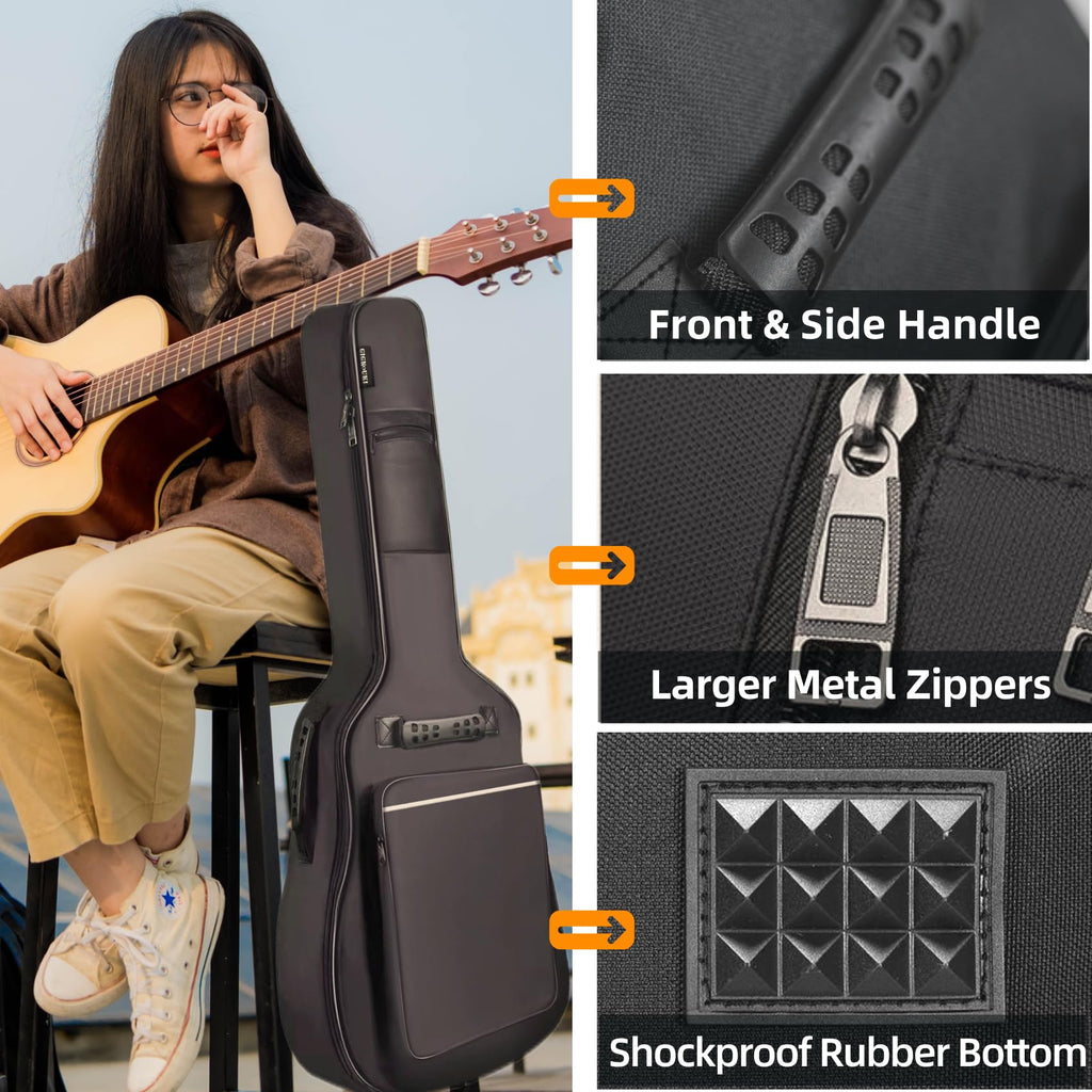 3/4 Size 36 Inch Acoustic Guitar Case Soft Padded Waterproof Gig Bag V415957