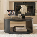 Black Round Coffee Table with Storage I103510