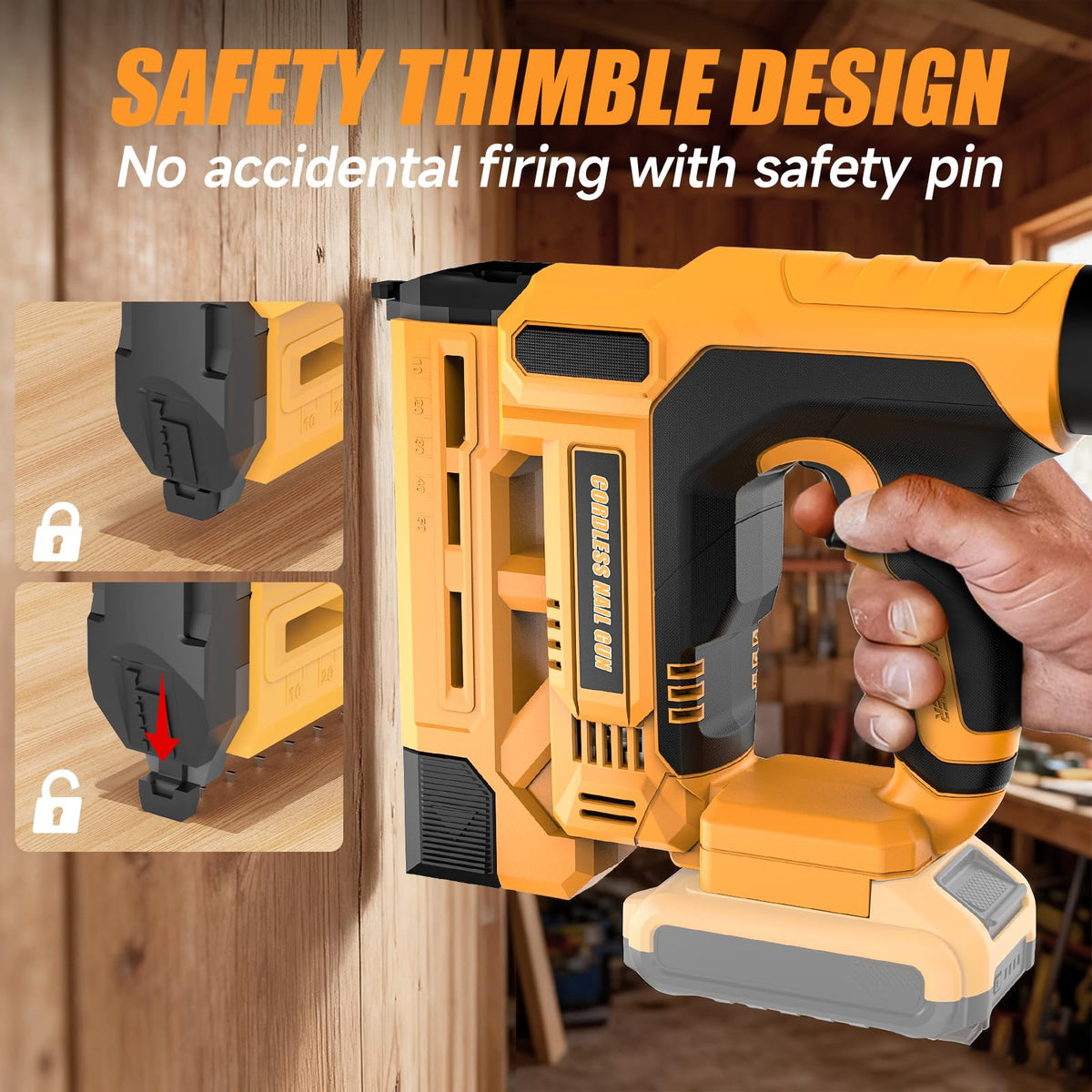 Cordless 2-in-1 18 Gauge Brad Nailer/Staple Gun V7960