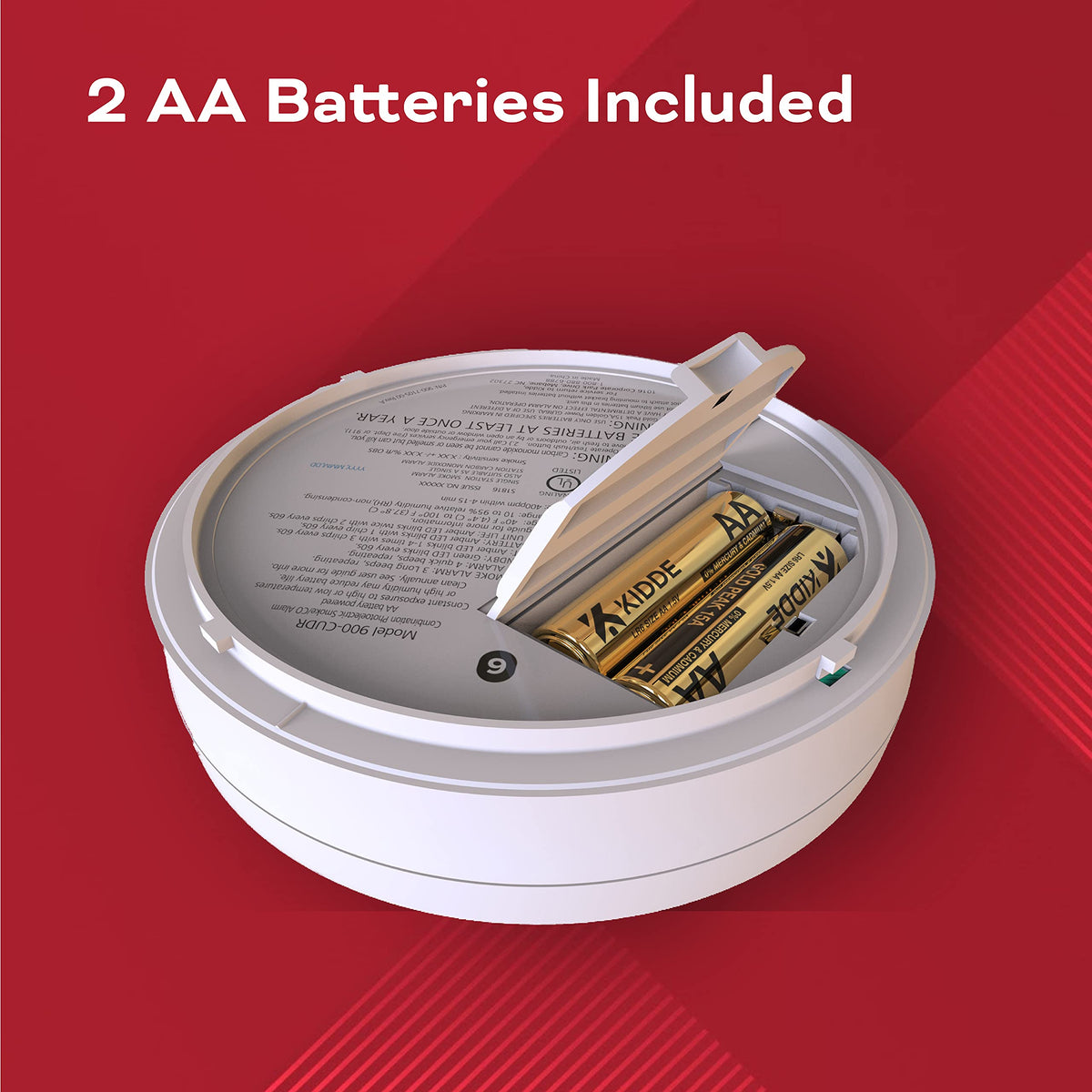 Smoke & Carbon Monoxide Detector, AA Battery Powered, 1 Pack V169513