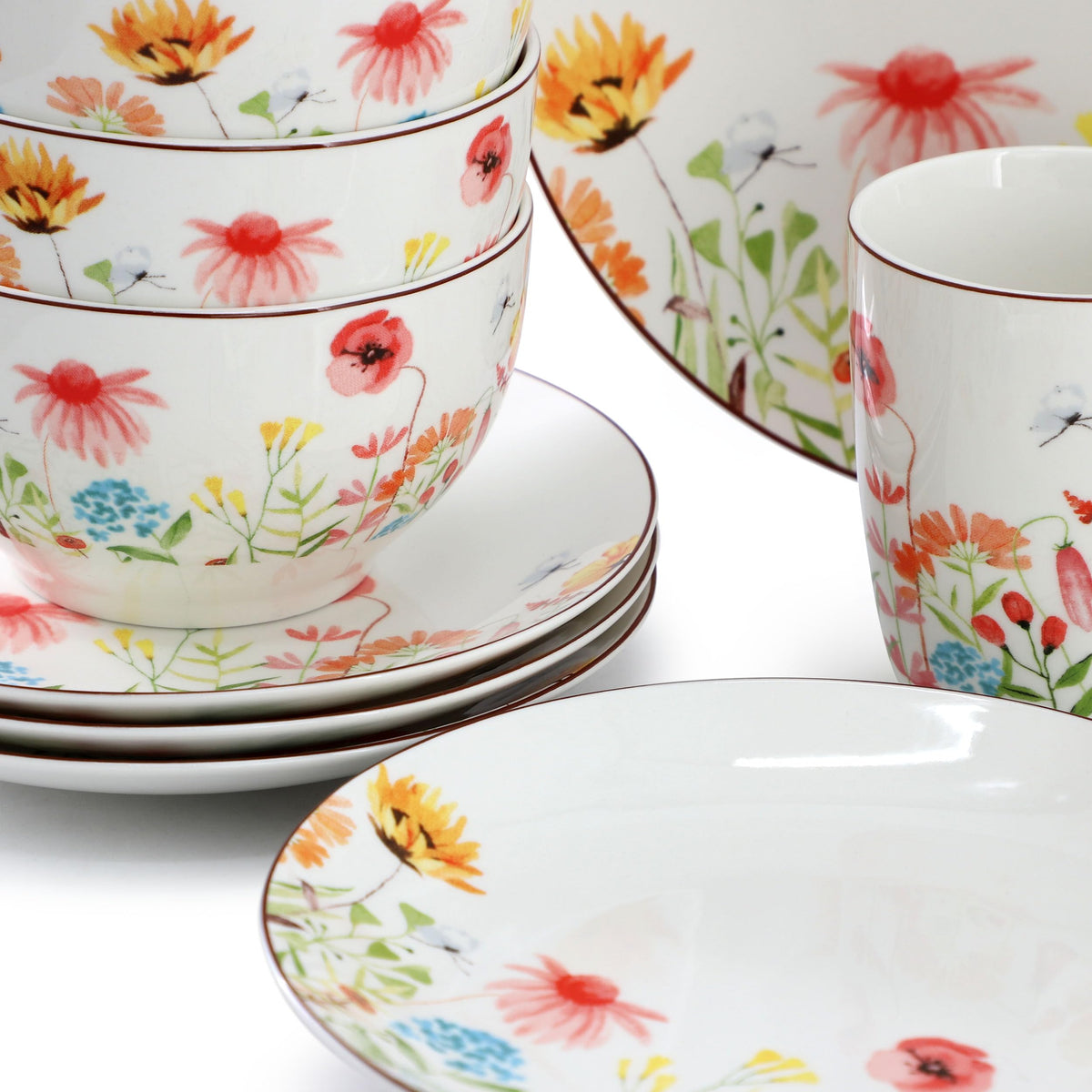 16 Piece Porcelain Dinnerware Set M998