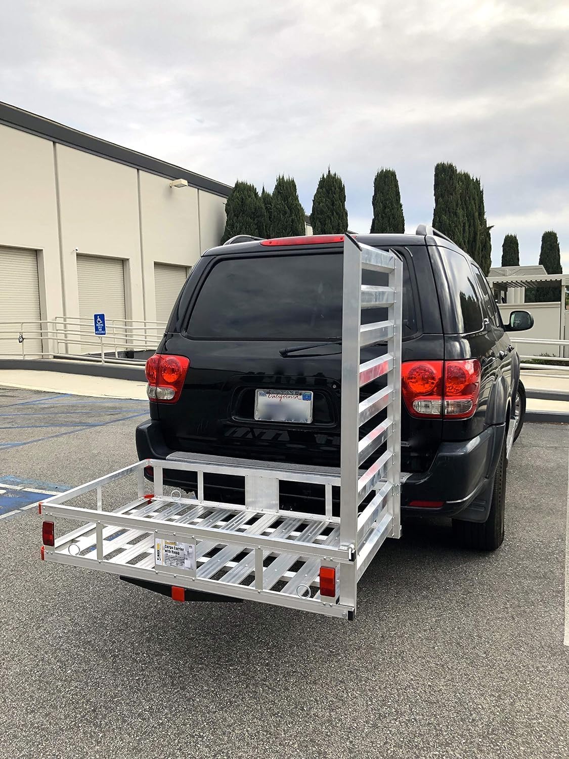 Aluminum Hitch Mount Wheelchair Carrier with 47" Ramp J61730