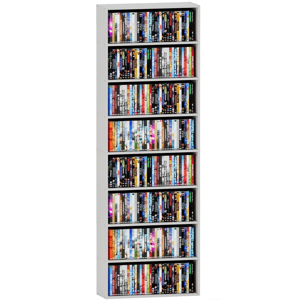 8 Tier White DVD Storage Shelf C654904