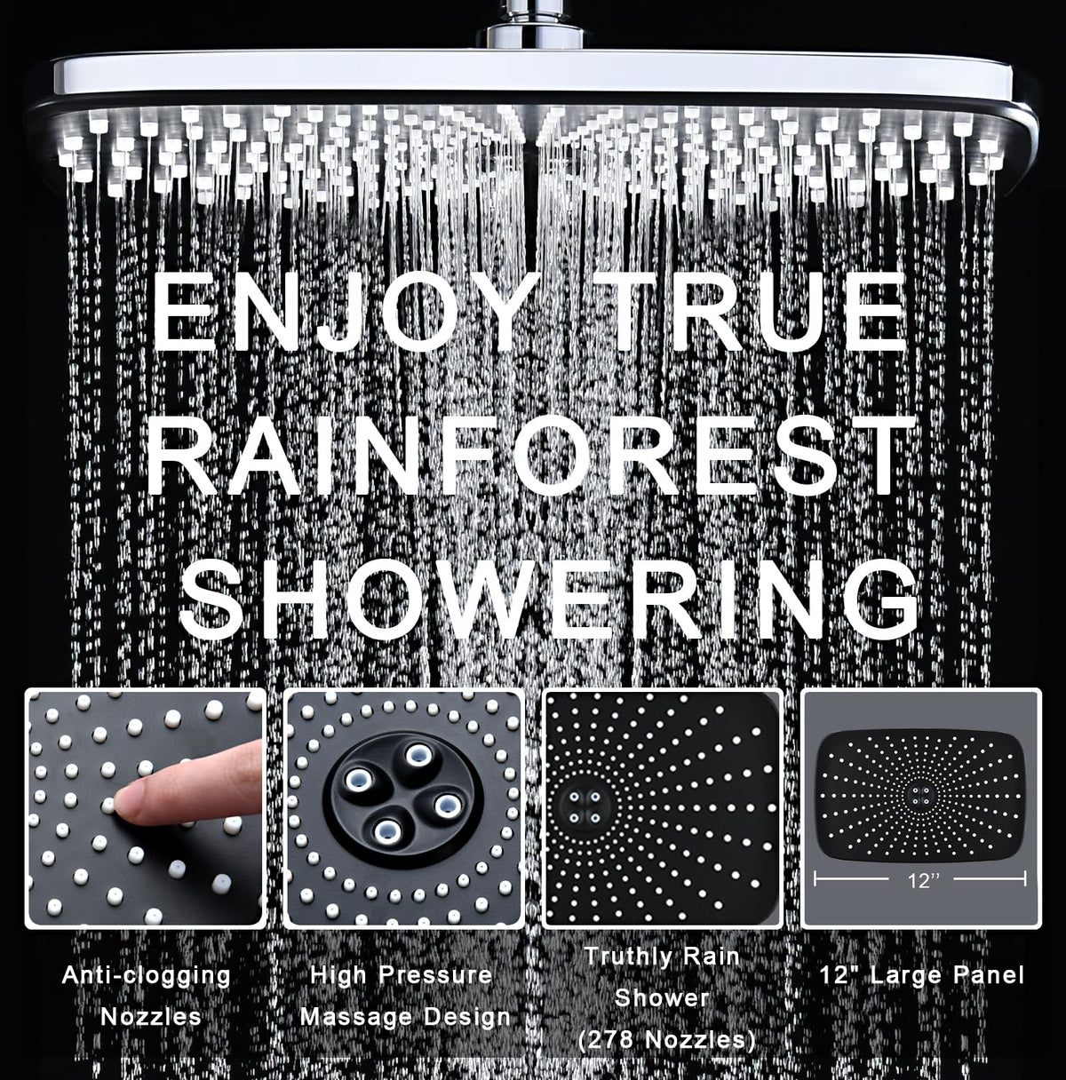 Chrome Handheld Rain Shower Head L894