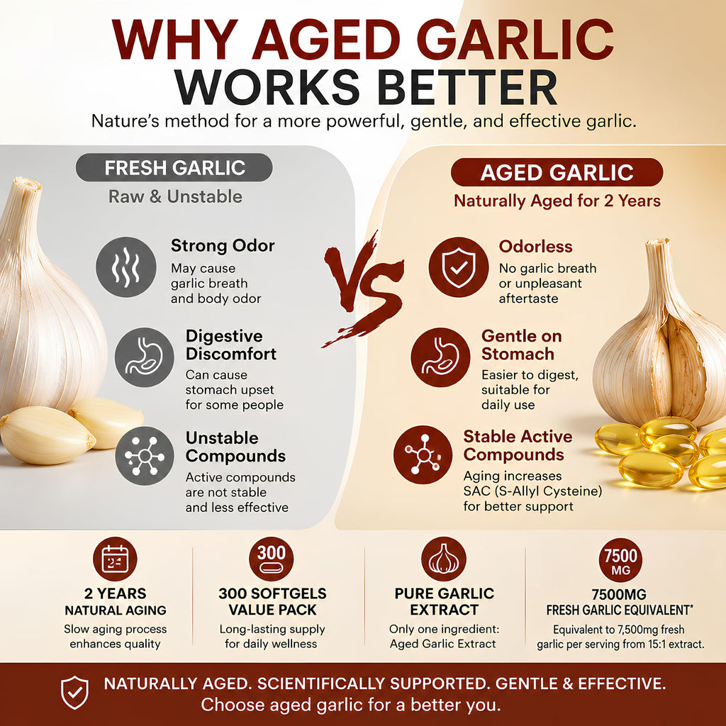 Odorless Aged Garlic Extract 300 Softgels O6467