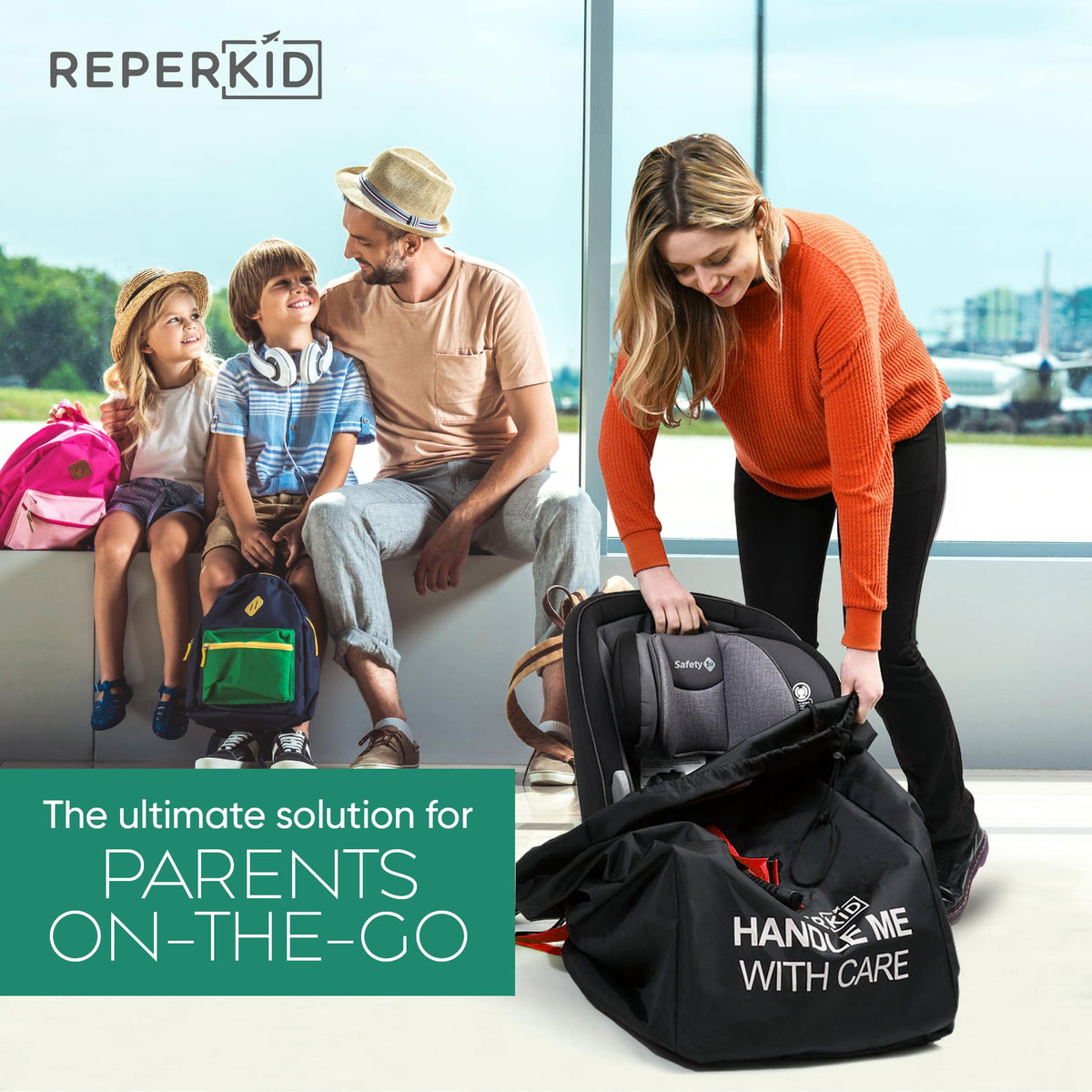 Car Seat Travel Bag with Backpack Straps Y330622