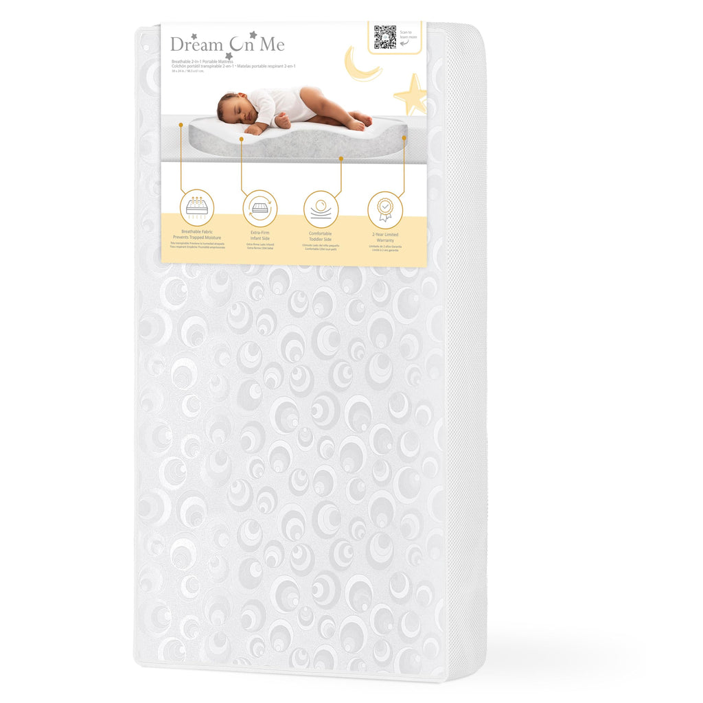 2-in-1 Portable Mini Crib Mattress F58153