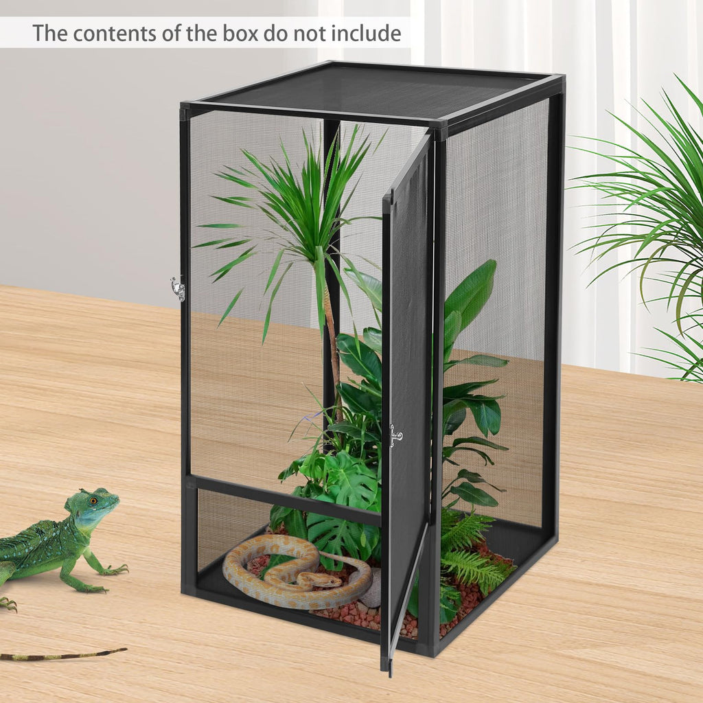 17.7x17.7x31.5 inch Aluminum Alloy Mesh Reptile Terrarium U71665