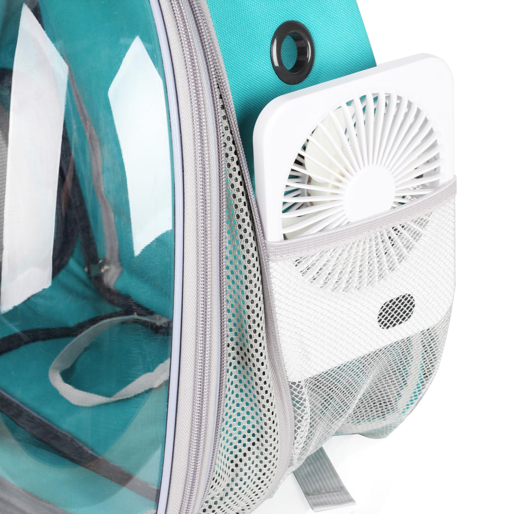 Expandable Cat Backpack with Mini Fan O850285