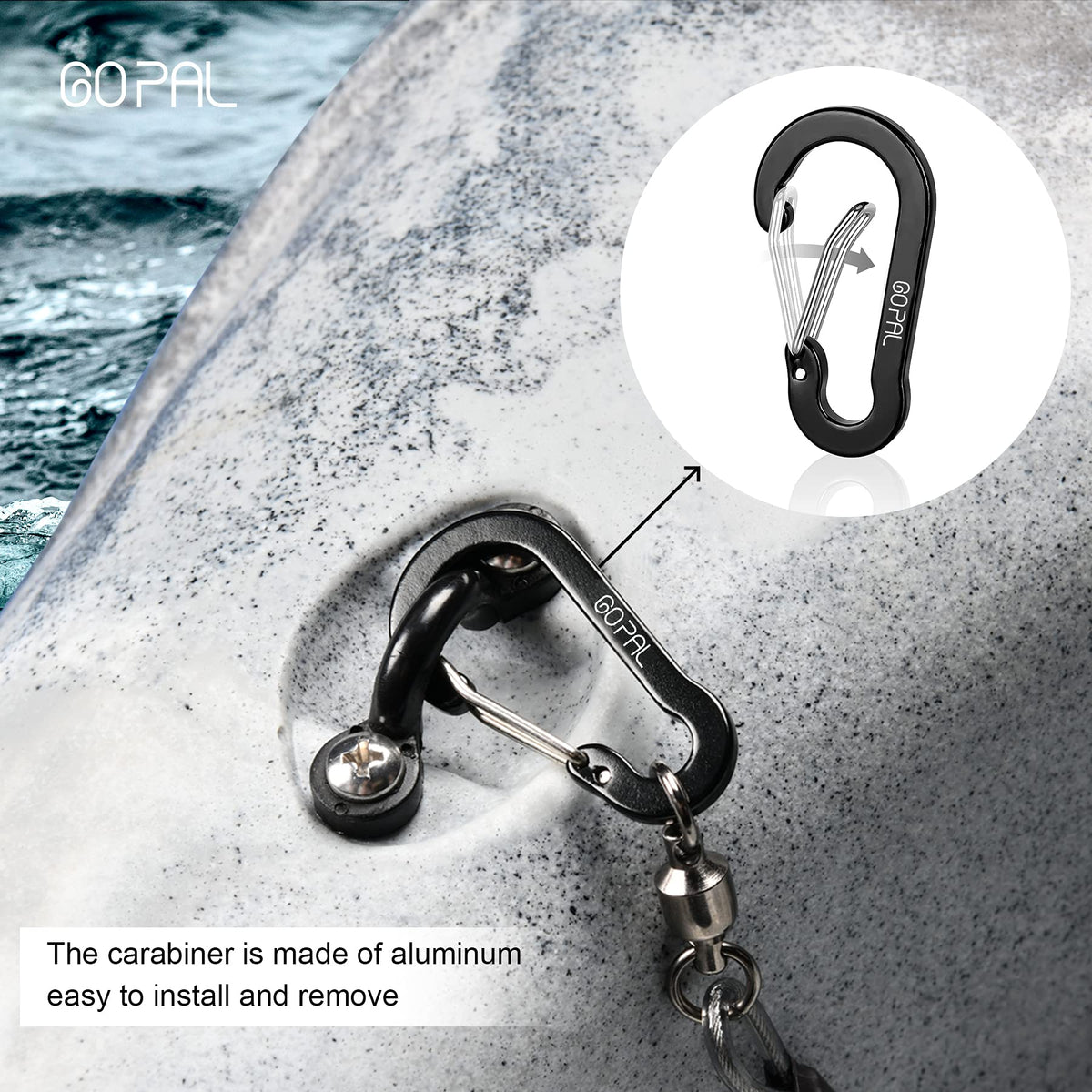 Heavy Duty Kayak Paddle Leash, Retractable Fishing Rod Tether, 2 Pack N905
