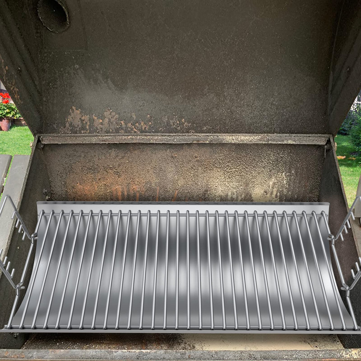 Stainless Steel 27 Inch Charcoal Ash Pan Replacement Parts K21141