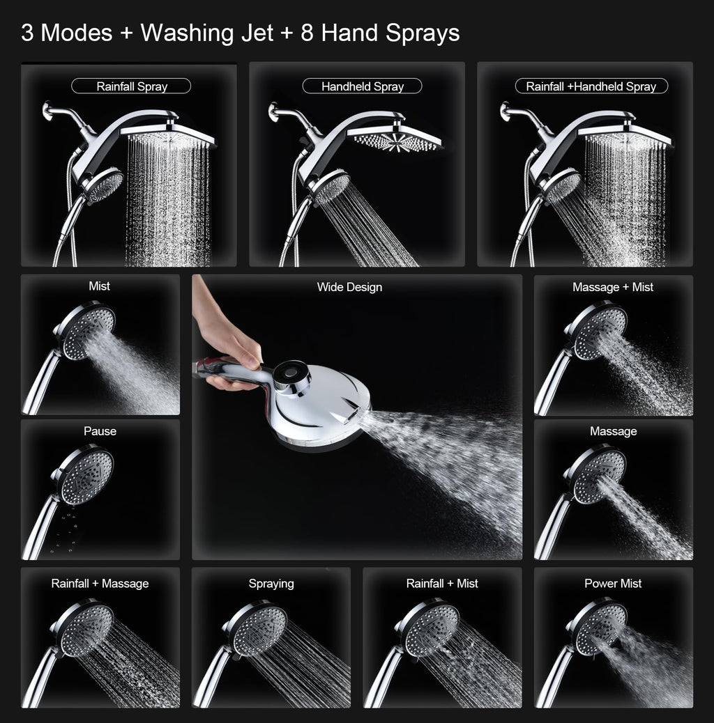 Chrome Handheld Rain Shower Head L894