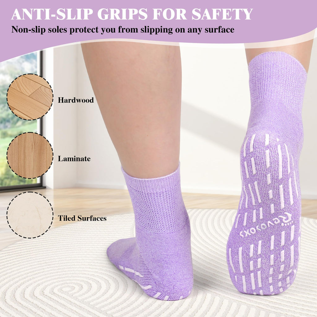 Non Slip Seamless Diabetic Ankle Socks 5 Pairs H97982