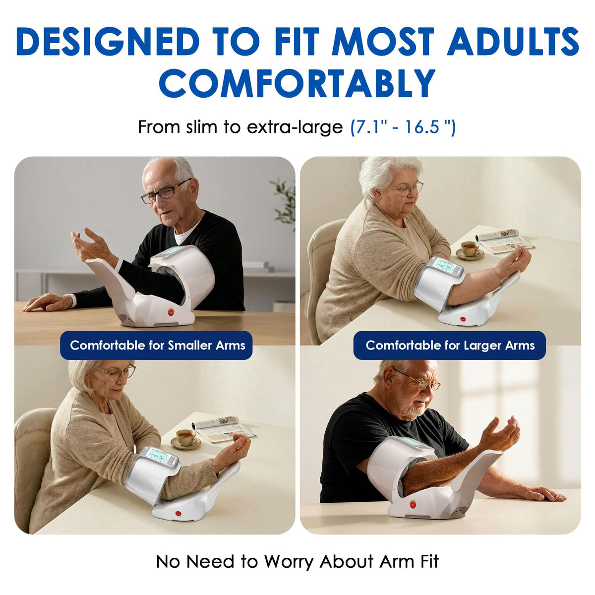 Upper Arm Blood Pressure Monitor with Barrel Cuff J738