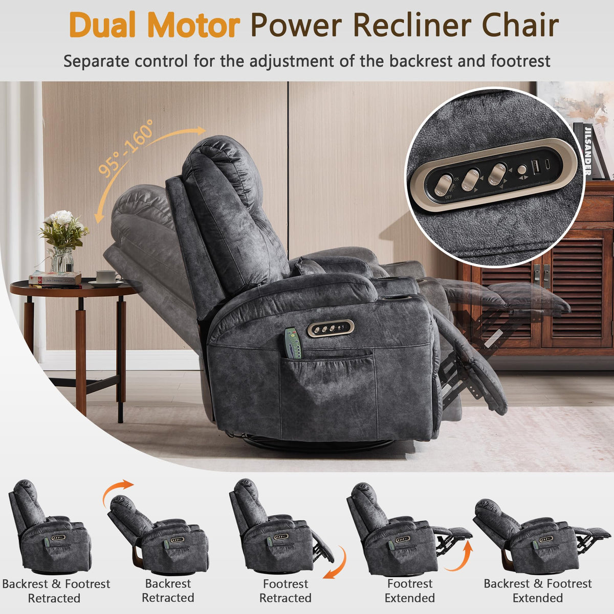 Power Swivel Rocker Recliner Chair S972686