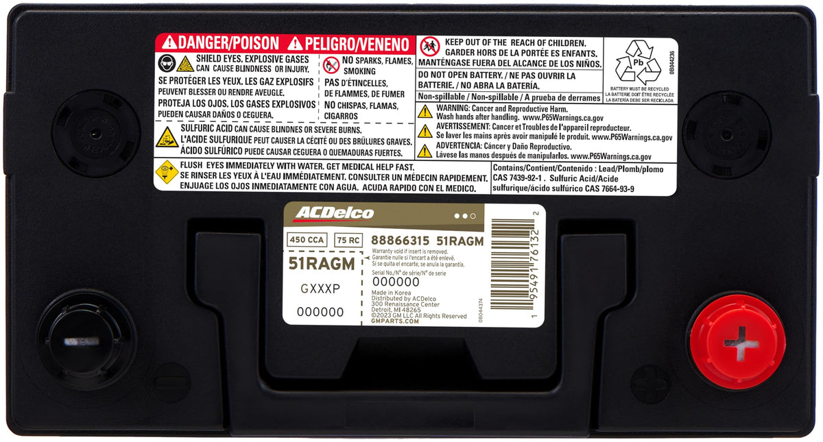 AGM BCI Group 51R Car Battery H690
