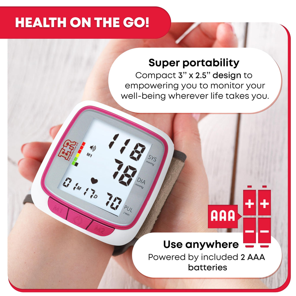 Pink Wrist Blood Pressure Monitor X2769
