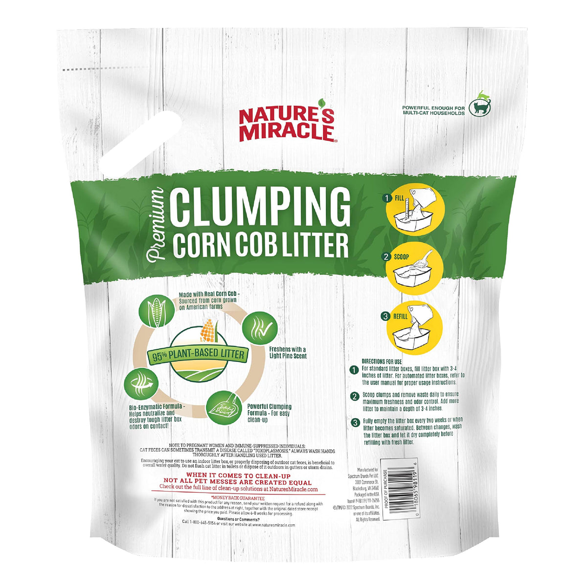 Clumping Corn Cob Cat Litter, 10 lbs N74192