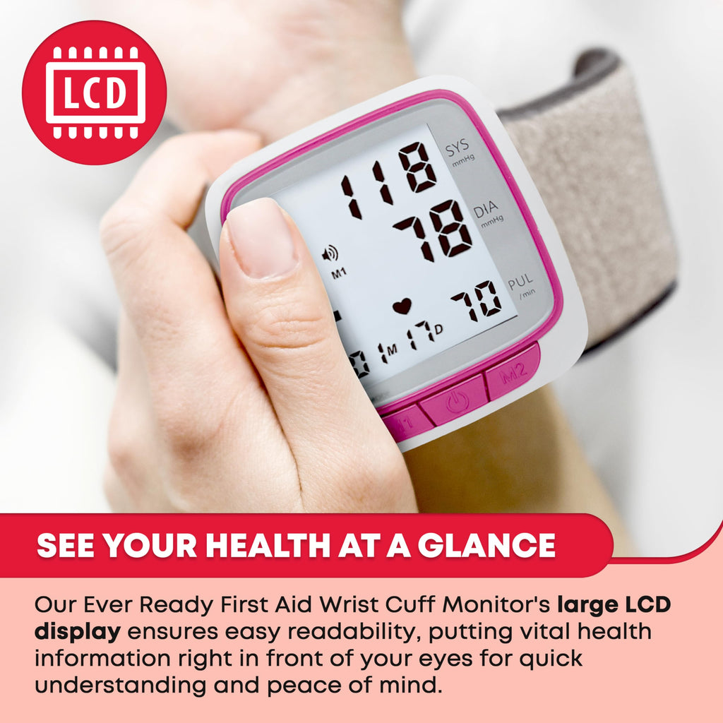 Pink Wrist Blood Pressure Monitor X2769