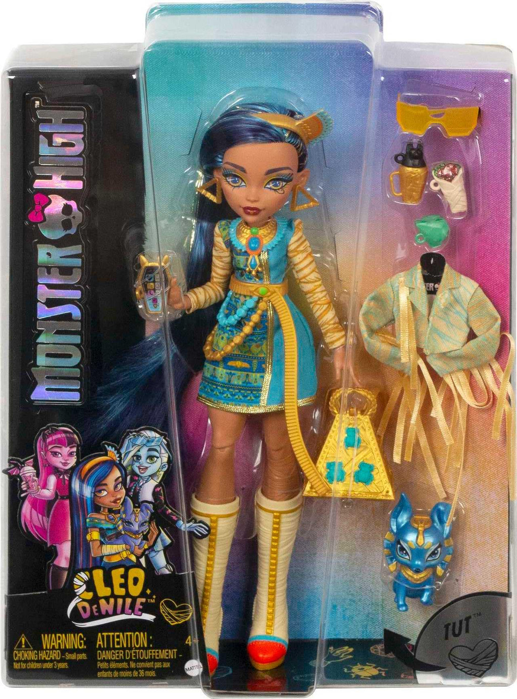 Monster High Doll with Blue Streaked Hair and Fashion Accessories U51760