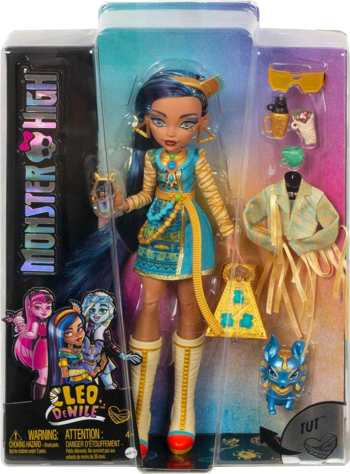 Monster High Doll with Blue Streaked Hair and Fashion Accessories U51760