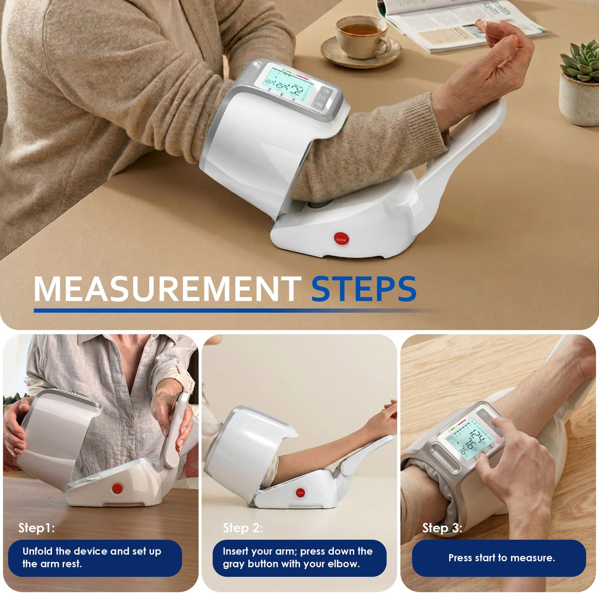 Upper Arm Blood Pressure Monitor with Barrel Cuff J738