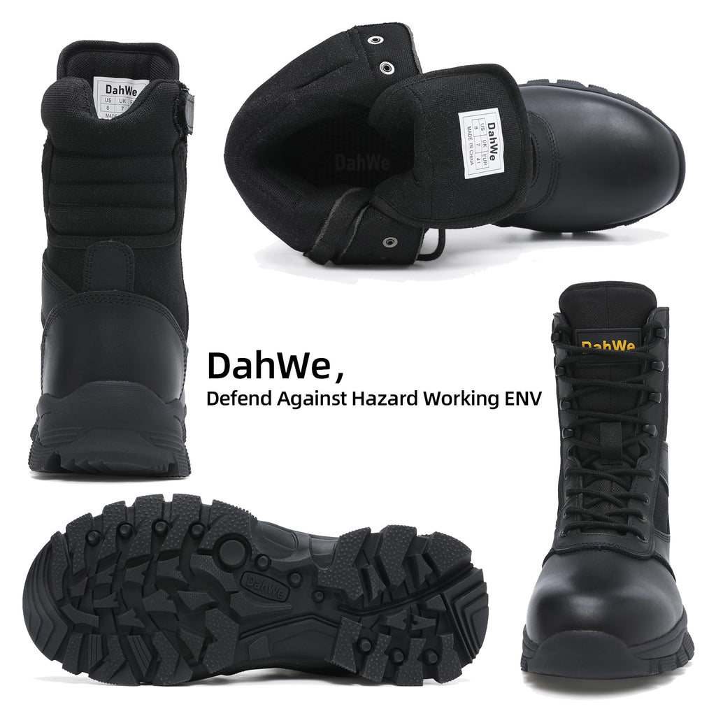 Tactical Boots Steel Toe Side Zipper 8 inches H9486
