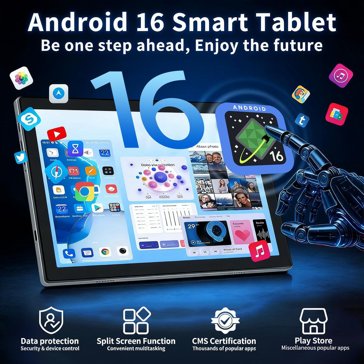 10 Inch Android 16 Tablet 32GB RAM 128GB ROM A635