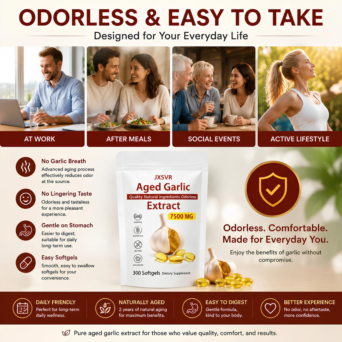 Odorless Aged Garlic Extract 300 Softgels O6467