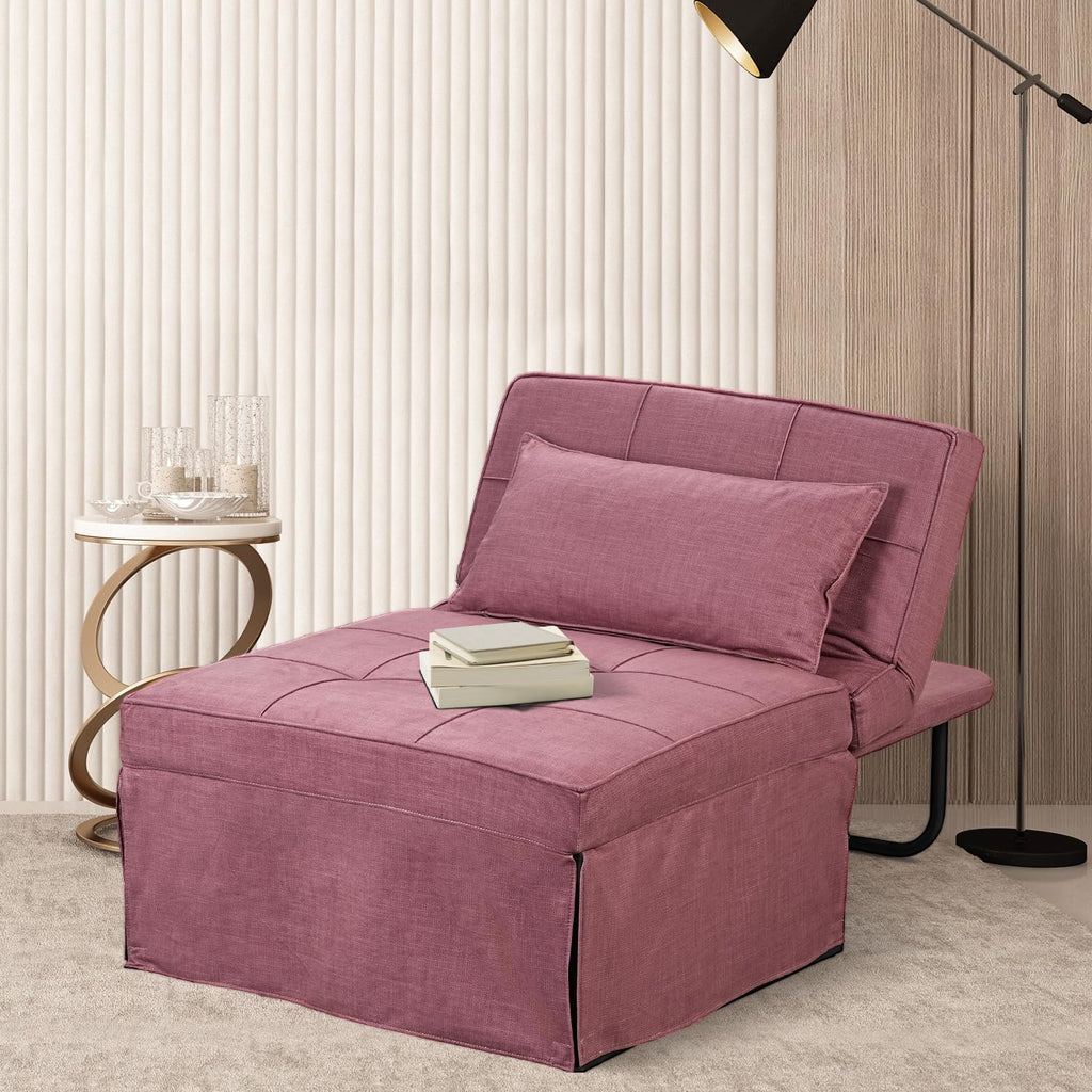 Pink Convertible Sofa Bed C8838