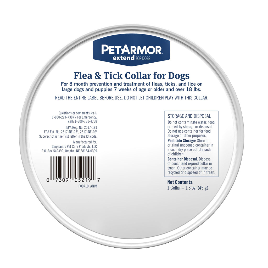Large Dog Flea and Tick Collar 8 Months Protection B889