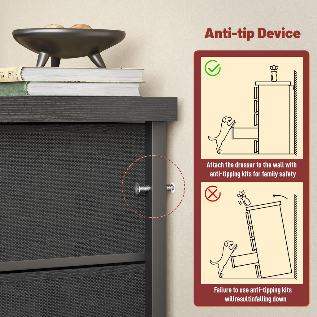 Black 12 Drawer Dresser E15866