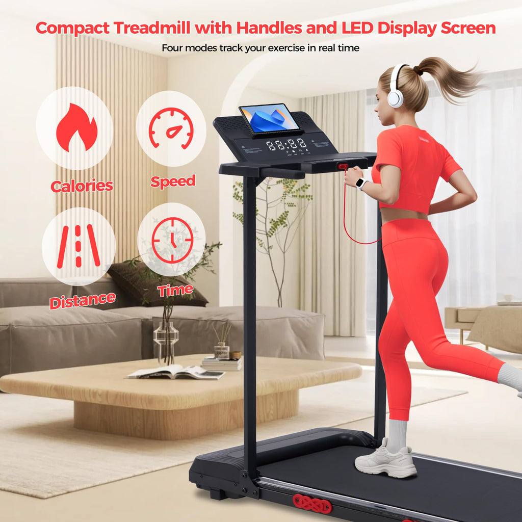 Folding Walking Pad with Handle Bar & Incline L1093
